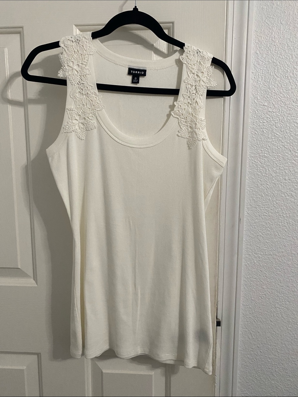 Torrid Lace-Shoulder Tank Top